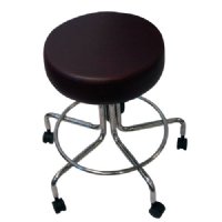 Non-Magnetic MRI Adjustable Stool, 22" to 28" with 2" Dual Wheel Casters