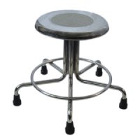 MRI Non-Magnetic Adjustable Height Doctor Stool, 21" to 27" with Rubber Tips