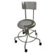 Show product details for MRI Non-Magnetic Adjustable Height Doctor Stool, 21" to 27" with 2" Casters and Back