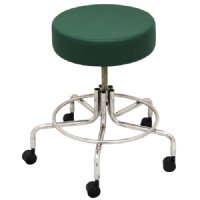 Non-Magnetic MRI Adjustable Stool, 16" to 22" with 2" Dual Wheel Casters