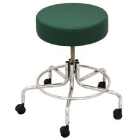 Non-Magnetic MRI Adjustable Stool, 22" to 28" with 2" Dual Wheel Casters