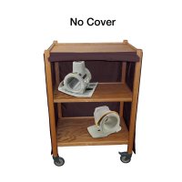 MRI Non-Magnetic Oak Coil Cart, 2' x 4' x 2', 3 Shelves