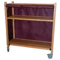 MRI Non-Magnetic Oak Coil Cart, 2' x 4' x 4', 3 Shelves