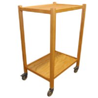 MRI Non-Magnetic Oak Coil Cart, 2' x 4' x 4', 3 Shelves