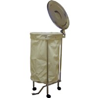 MRI Non-Magnetic Stainless Steel Hamper with Foot Operated Lid