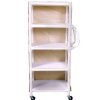 Show product details for MRI Non-Magnetic 4 Shelf PVC Linen and Multi-Use Cart, Shelf Size