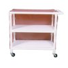 Show product details for MRI Non-Magnetic 2 Shelf PVC Linen and Multi-Use Cart, Shelf Size