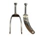 Show product details for MRI Replacement Front Fork with Nut, for All Stainless Steel Wheelchairs Non Magnetic