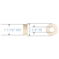 MRI Wheelchair Plastic Bearing for Fork Stem 1/2" ID x 1 1/16" OD with Flange