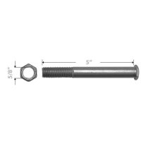5/8" Axle and Nut, for 22"-26" wide Standard and HD Stainless Steel wheelchairs Non-Magnetic