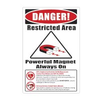 MRI Plastic Warning Sign "Items Not Allowed"