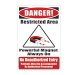Show product details for MRI Plastic Warning Sign "No Unauthorized Entry"