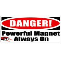 MRI Non-Magnetic Warning Stickers "Magnet Always On"