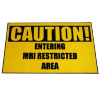 MRI Non-Magnetic Floor Mat Carpet Warning Sign "CAUTION! Entering MRI Restricted Area"