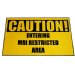 Show product details for MRI Non-Magnetic Floor Mat Carpet Warning Sign "CAUTION! Entering MRI Restricted Area"