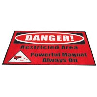 MRI Non-Magnetic Floor Sticker Warning Sign "Magnet Always On"