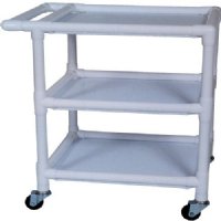 PVC Non-Magnetic MRI Utility Cart, 20" x 25" Shelf Size