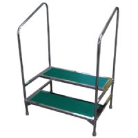 MRI Non-Magnetic Double Step Stool with 41" Handrails