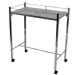 Show product details for MRI Non-Magnetic Utility Table with Top Shelf and Rails, 18" x 24"