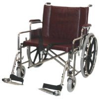 26" Wide Non-Magnetic MRI Bariatric Wheelchair w/ Detachable Footrests