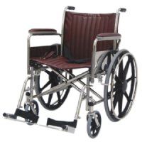 20" Wide Non-Magnetic MRI Wheelchair w/ Detachable Footrests