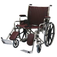 22" Wide Non-Magnetic MRI Wheelchair w/ Detachable Elevating Legrests