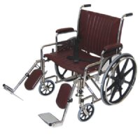 24" Wide Non-Magnetic MRI Wheelchair w/ Detachable Elevating Legrests