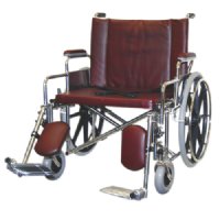 24" Wide Non-Magnetic MRI Bariatric Wheelchair w/ Detachable Elevating Legrests