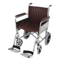 20" Wide MRI Non-Magnetic Transport Chair with Detachable Footrests