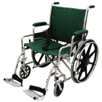 18" Wide Non-Magnetic MRI Wheelchair w/ Flip Back Arms and Detachable Footrests