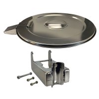 Show product details for Stainless Steel Hamper Lid and Bracket with Attaching Hardware
