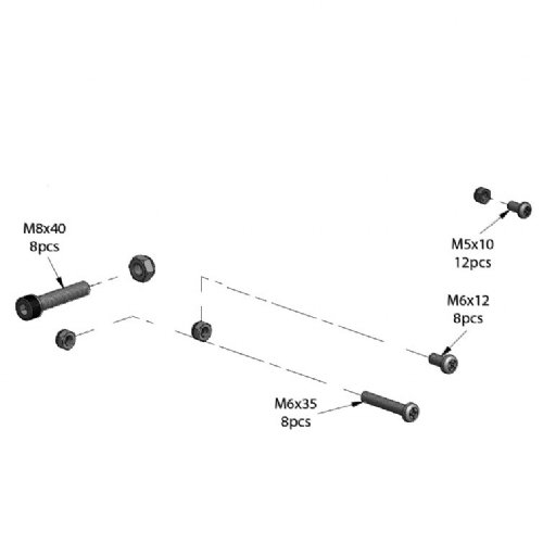 MRI Non-Magnetic Replacement Hardware Set