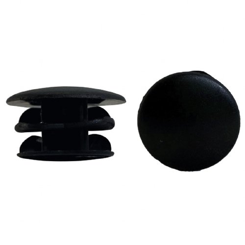 Round Plastic Plug, Black