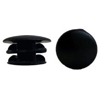 Show product details for Round Plastic Plug, Black