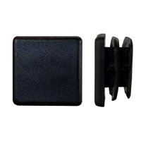 Show product details for Square Plastic Plug for Doctor Stools, Black