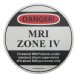 Show product details for MRI Non-Magnetic DANGER! MRI Zone IV Sticker, 17" Diameter